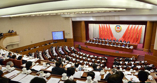 全國(guó)政協(xié)十二屆常委會(huì)第五次會(huì)議舉行 俞正聲主持