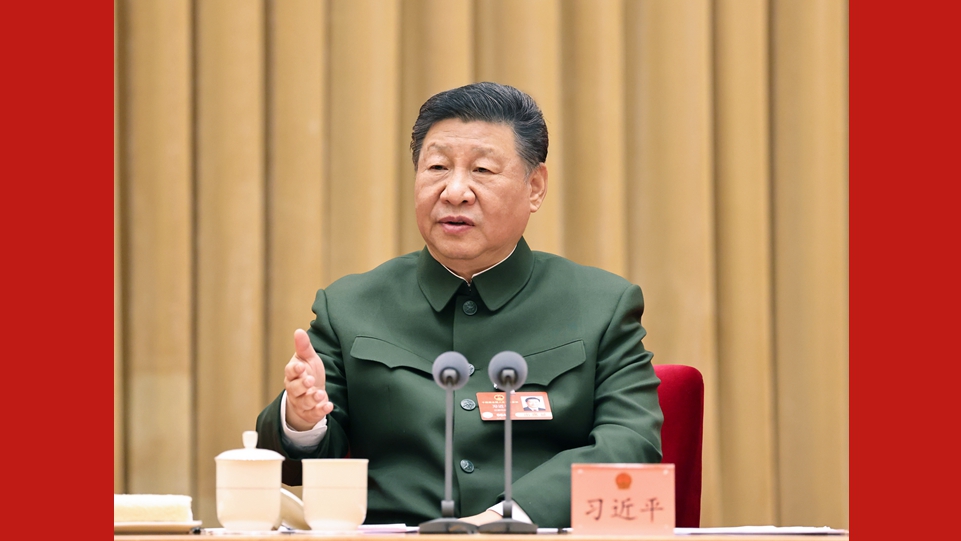習(xí)近平出席解放軍和武警部隊(duì)代表團(tuán)全體會議