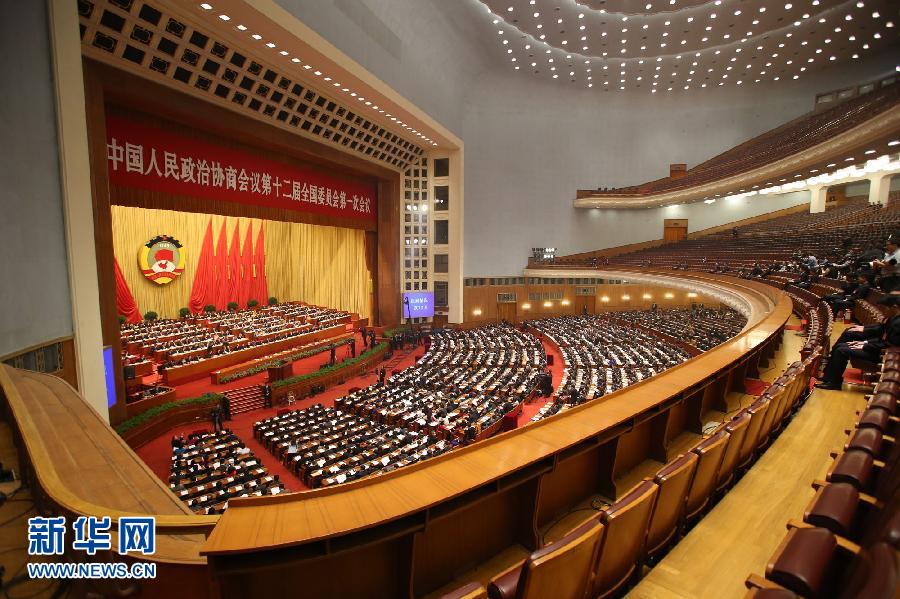  3月7日，全國政協(xié)十二屆一次會議在北京人民大會堂舉行第二次全體會議。 新華社記者 王申 攝